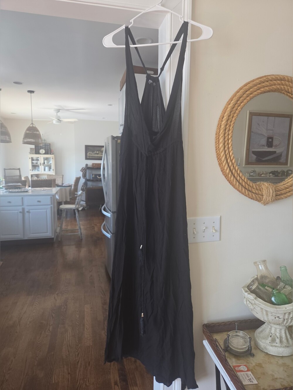 Womens NastyGal Black Maxi Beach Cover Up. Size 6.